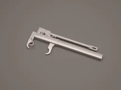 tools silver gun Free 3D model
