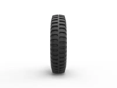 Military tire 2 Scale 1 to 10 3D print model