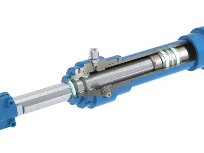 Hydraulic cylinder 63x45x250 3D model