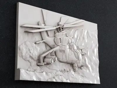 Helicopter mi-24 pano 3D print model purchase