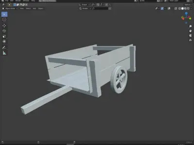 small cart Free low-poly 3D model