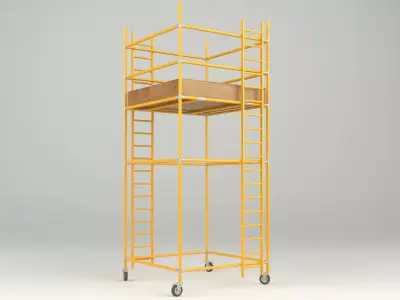 scaffold towers set 2 3D model