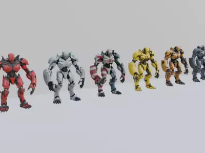 Evil Cyborg Pack 3D model