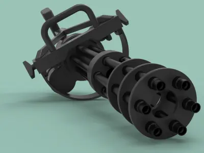Machine gun 3D model order