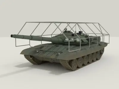 T-72 Russian Turtle Tank 3D model