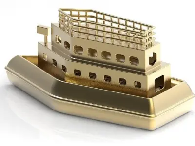 Classic Cruise Ship 3D print model