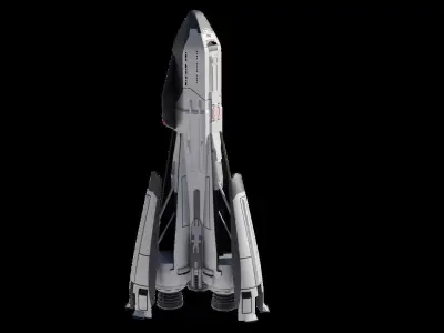 Rocket launch 3D model by BROhere