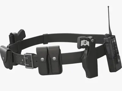 NYPD Duty Belt with Equipment 3D model