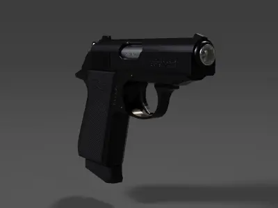 PPK Pistol Free low-poly 3D model