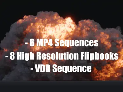 Game Ready 3D Explosion fireball Low-poly 3D model