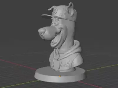 Scooby Dog Headset Holder STL 3D print model