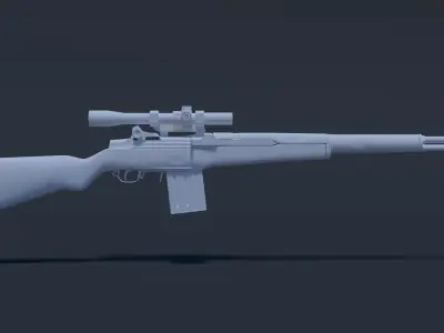 M1 Garand High Poly 3D model