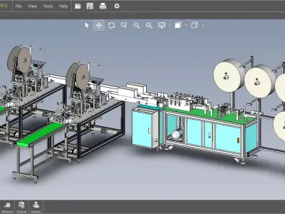 fully automatic - face mask machine 7 3D model