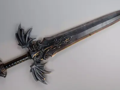 Dragon Sword Game Asset Low-poly 3D model
