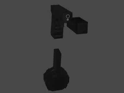 LOW-POLY GLOCKS 18 3D model
