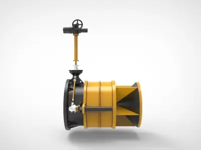 cone valve marine system 3D model