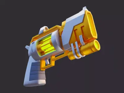 Low Poly Sci-Fi Energy Pistol 3D model