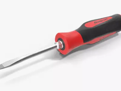 Flat Tip 040 Instinct Soft Grip Red Screwdriver SGD2BR Low-poly 3D model