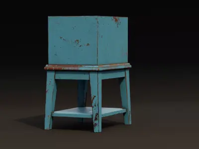 Drawer Cabinet Low-poly 3D model