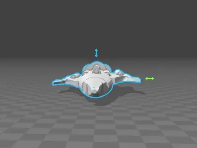 Fighter spaceship Free 3D print model