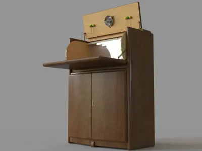 Vintage Bar Cabinet 3D model