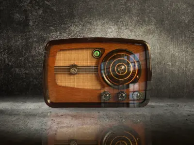 Low Poly Radio 3  maresal3d Low-poly 3D model