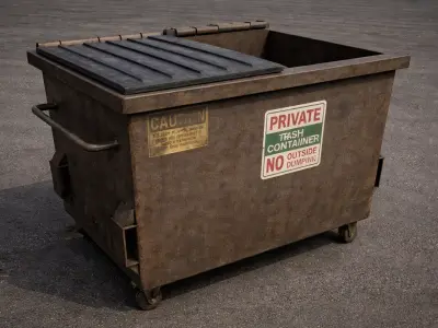 GARBAGE Low Poly  Low-poly 3D model