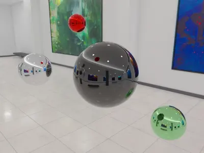 HDRI - Art Museum Gallery Interior 3 - 8192x4096 Texture