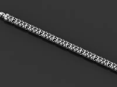 5 Size Top Selling chain with triangle patterns antique 3D Model Pack