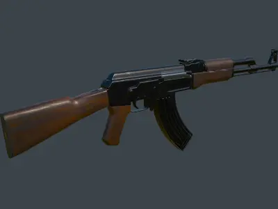 AK-47 Rifle Low-poly 3D model buy