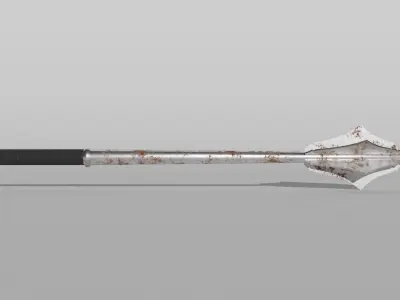 Flanged Mace Low-poly 3D model