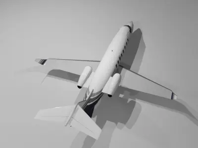 private jet Bombardier learjet 45 XR lowpoly Low-poly 3D model