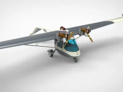 Ultraflight Lazair airplane 3D model purchase
