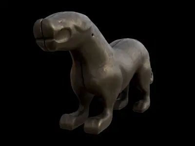 Ancient Chinese Talisman - Tiger Talisman Low-poly 3D model