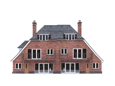 English Brick House 13 Low-poly 3D model
