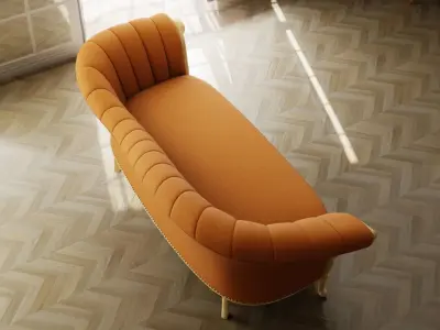 Furniture Sofa Chaise Lounge Low-poly 3D model