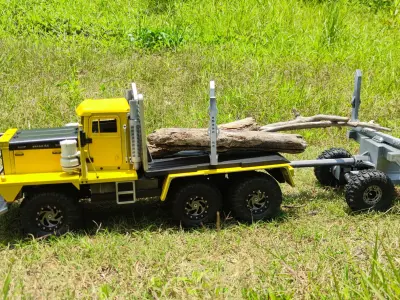 P12 TRX6 logging bed and trailer - 1-10 RC body attachment 3D print model