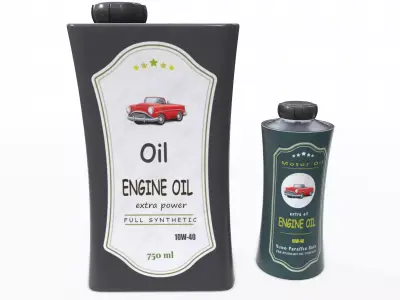  Cartoon Oil Can 3D model