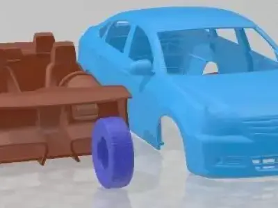 Nissan Almera 2013 Printable Car  3D print model