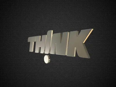 Think Logo 3D model by 3dlogoman