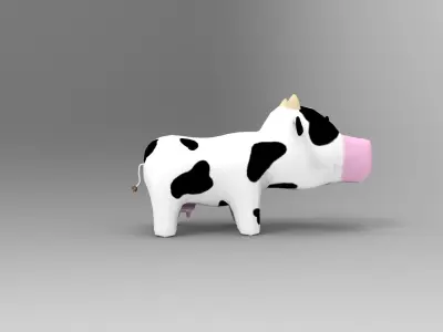 Cow - cartoon style Low-poly 3D model