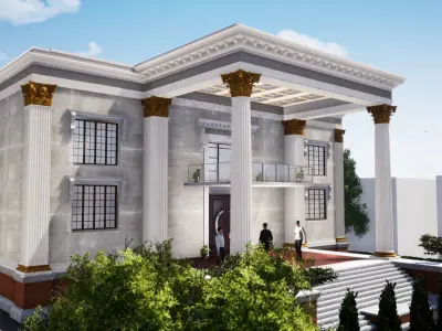 Commercial building 3D model get