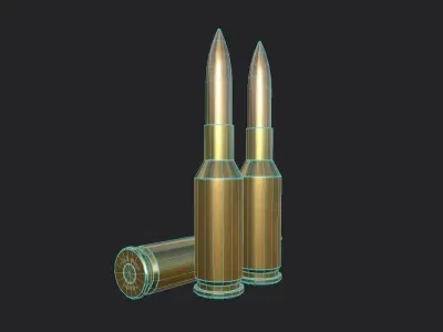 6 mm Norma Ammo Low-poly 3D model
