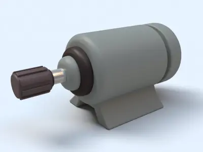 Motor - Rigged Low-poly 3D model