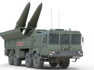 9K720 Iskander Low-poly 3D model