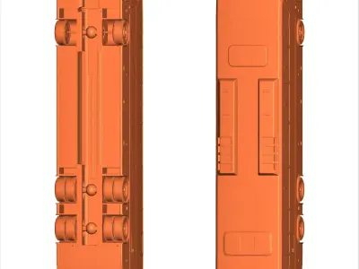 Multi axle bus 3D print model