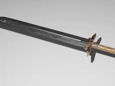 Anchient sword Low-poly 3D model