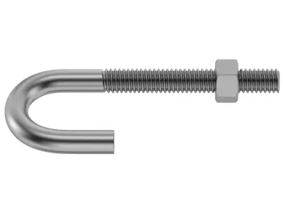 J Bolt stainless steel screw 3D model
