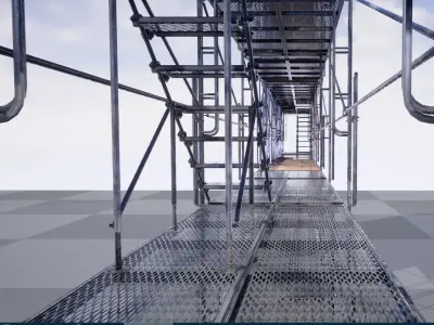 Modular Scaffolding Set Low-poly 3D model purchase