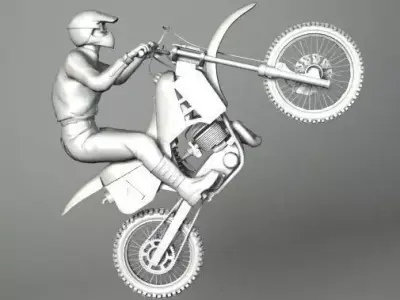 MOTOCROSS rider 3D model purchase
